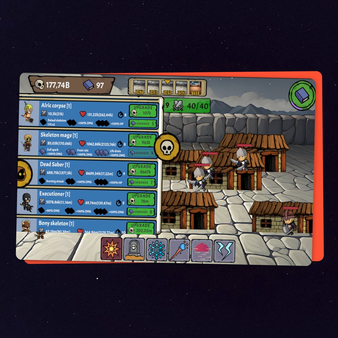 dark_tomato_st's tweet photo. 🔥The necroclicker demo is now available!🔥
Test it on https://t.co/2h0CQBOoUD
Destroy mere mortals with your powerful spells and raise a mighty undead army that will fight for you in this little clicker game.
#gamedev #indiegame #game #mobilegame #darktomatostudio #necroclicker https://t.co/bbWD3EIWiv