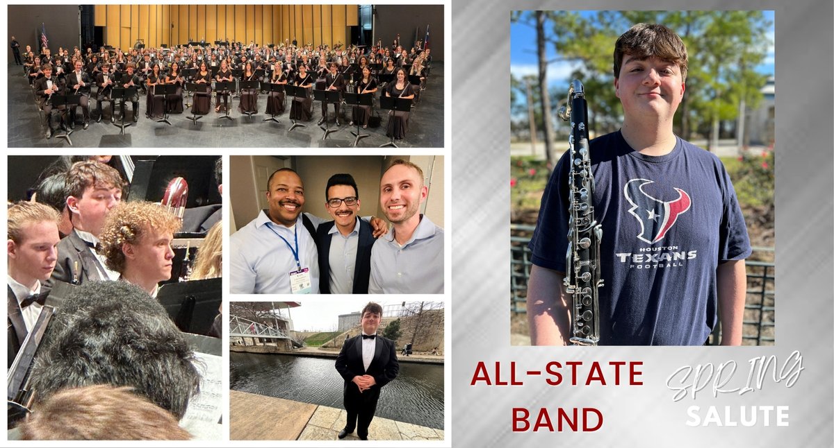 SPRING SALUTE! This semester, a member of the @CrosbyBRM performed in the Texas 5A All-State Band. Congratulations to Cortez Calzoncin! This spring, the band also scored Division 1 ratings at the UIL Concert & Sight-Reading Sweepstakes. 📲 crosbyisd.org/springsalute #MovingForward