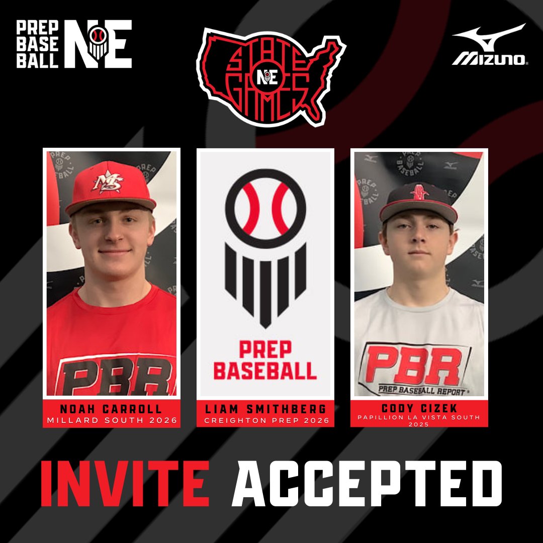 Prep Baseball Nebraska (@prepbaseballne) on Twitter photo ๐๐๐๐๐ ๐๐๐๐๐ โ
๐๐ฏ๐ท๐ช๐ต๐ฆ ๐๐ค๐ค๐ฆ๐ฑ๐ต๐ฆ๐ฅ
โ๏ธ Noah Carroll | 2026 | 1B/RHP
<a href="/NoahCarroll5/">Noah Carroll</a>
โ๏ธ Liam Smithberg | 2026 | 1B/RHP
<a href="/LSmithberg/">Liam Smithberg</a>
โ๏ธ Cody Cizek | 2025 | RHP/3B
<a href="/CizekCody/">Cody J. Cizek</a>
#NEStateGames24 | #BeSeen ๐๐๐๐๐ ๐๐๐๐๐ โ
๐๐ฏ๐ท๐ช๐ต๐ฆ ๐๐ค๐ค๐ฆ๐ฑ๐ต๐ฆ๐ฅ
โ๏ธ Noah Carroll | 2026 | 1B/RHP
<a href="/NoahCarroll5/">Noah Carroll</a>
โ๏ธ Liam Smithberg | 2026 | 1B/RHP
<a href="/LSmithberg/">Liam Smithberg</a>
โ๏ธ Cody Cizek | 2025 | RHP/3B
<a href="/CizekCody/">Cody J. Cizek</a>
#NEStateGames24 | #BeSeen