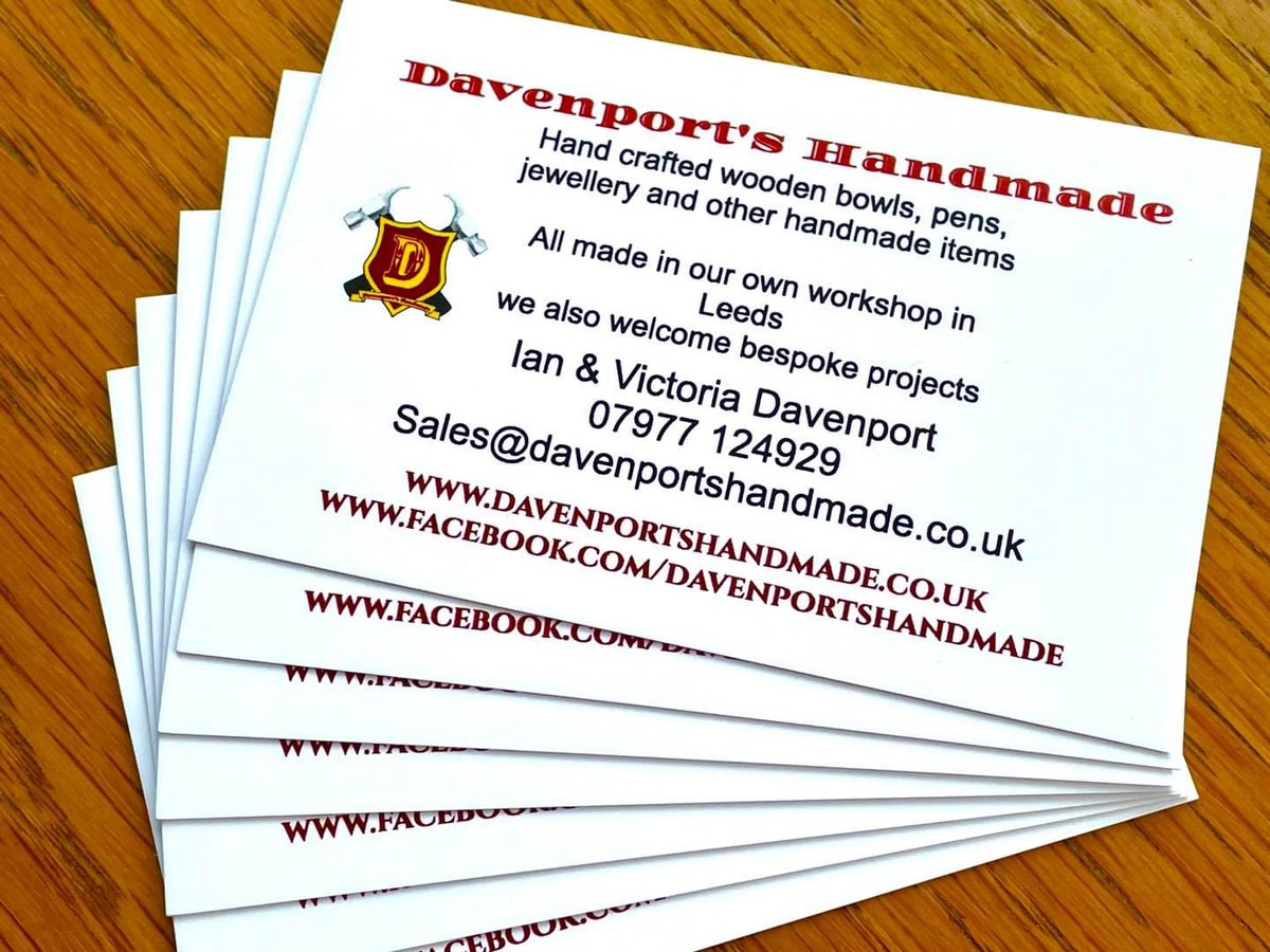 The new business cards have arrived 🥳
Spot the difference…. 🤓
Now with Victoria’s @WoodturnersWife name on too 🙋🏼‍♀️  

#MHHSBD #smallbusiness #businesscards #supportsmallbusiness #shophandmade