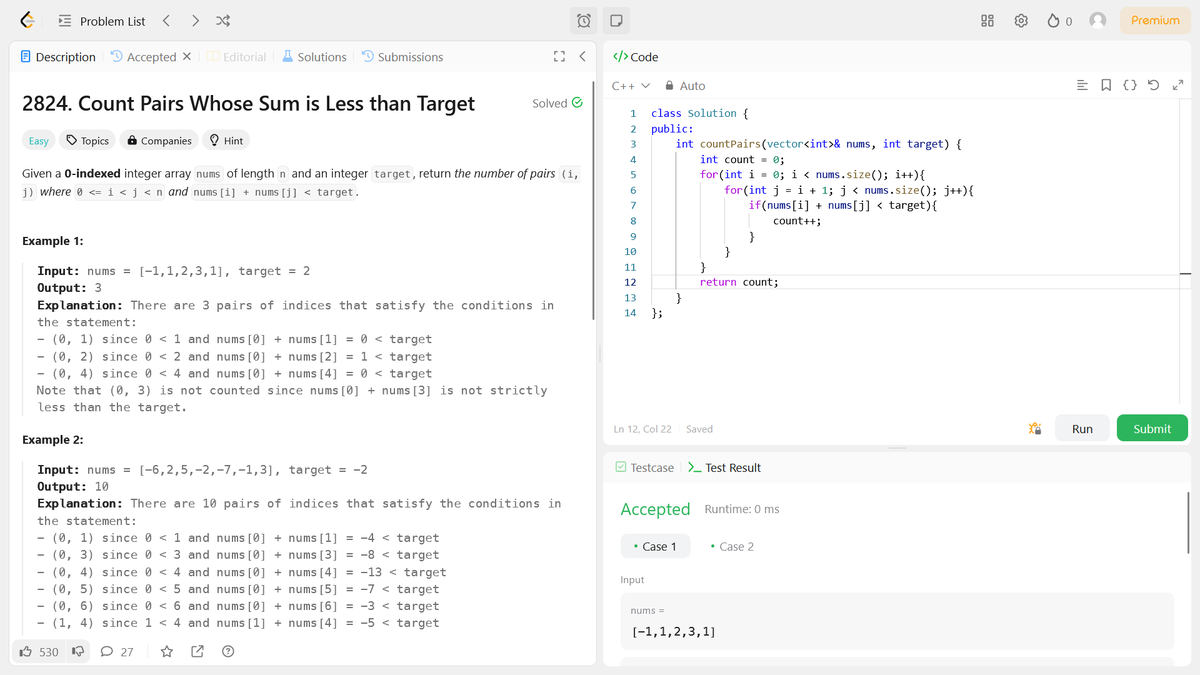 Rapidbuzz's tweet photo. Day 6 of Problem Solving on LeetCode  

Today, These are the problems I successfully solved:  
1672, 2798, 2824, 1480, 1365  

Embracing failure as growth, celebrating wins, and moving forward. 💪

#100DaysOfCode #ProblemSolving #CodingJourney #Programming https://t.co/s5d0NuLigx
