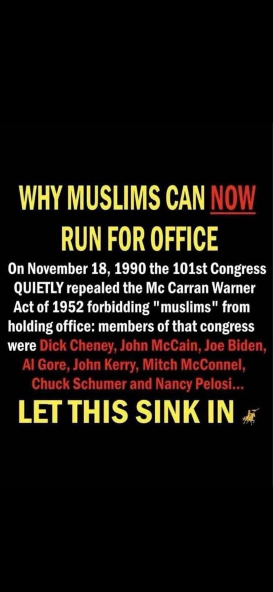 We must reinstate the ban on Satans evil Islam from holding office!!! They are here for one purpose and that is to wreck us and all of humanity!  Brought here by Satans evil American Communist Party!!! 🤬🤬🤬
#AmericanCommunistParty