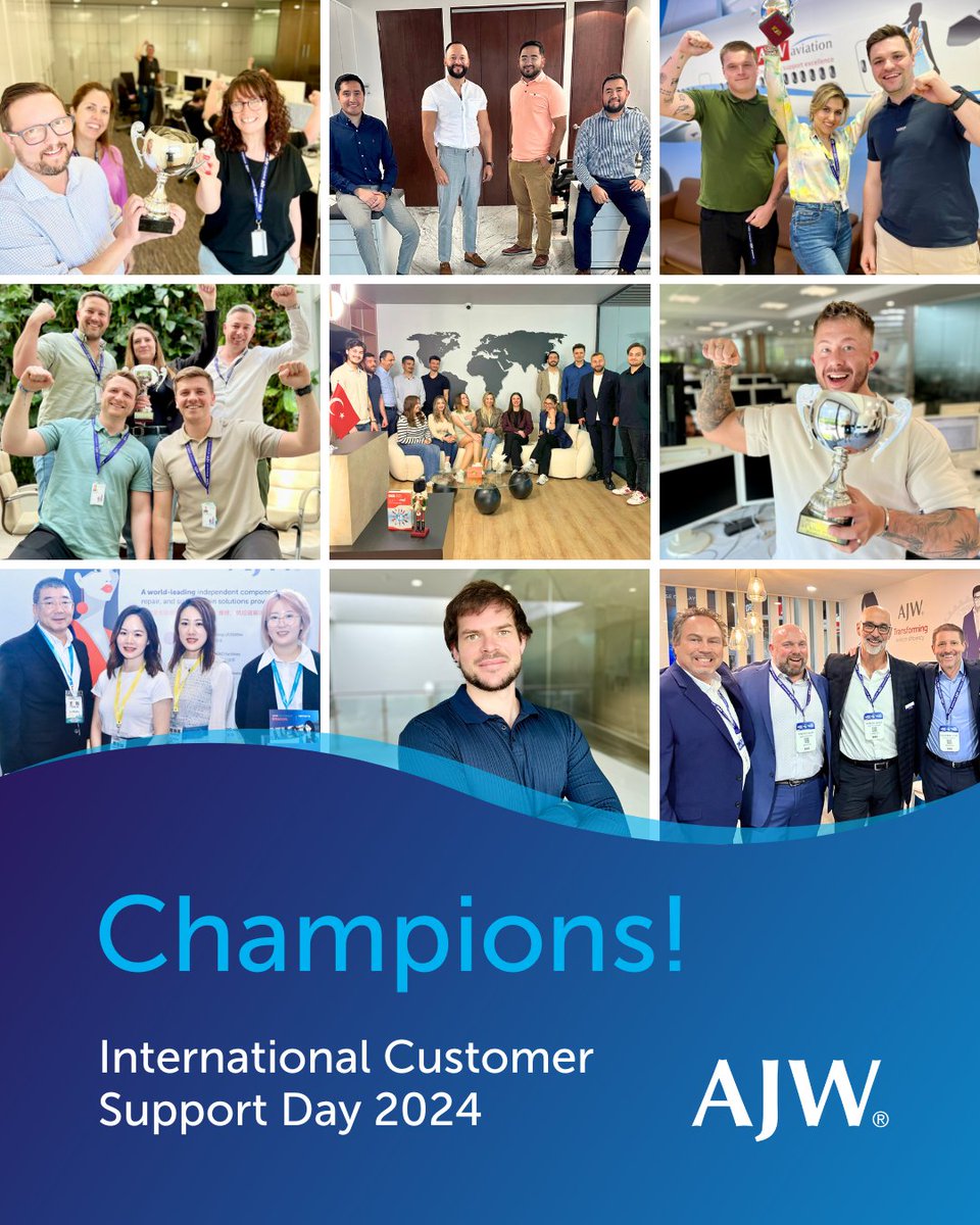 Happy #CustomerSupportDay!

Our in-house global support teams take pride in knowing their customers, using deep domain knowledge to deliver service excellence, and going the extra mile to keep the world flying 🛫

Get in touch: ow.ly/VMng50RHjQc

#CustomerCentric #WeAreAJW