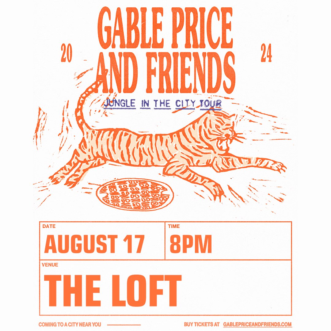 📣 @RivalEnt & The Masquerade present...
🐅 Gable Price and Friends 
📆 8/17 at The Loft @CenterStageAtl
🎫 ON SALE FRI 5/17 @ 10 AM
🔗 bit.ly/gable-price-8-…