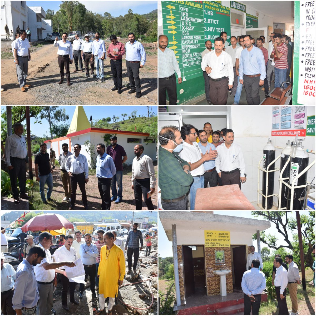 DC Rajouri, Om Prakash Bhagat conducts inspection of important projects in subdivision Kalakote. Also reviews the progress of GDC building and functioning of SDH Kalakote. #diprjk #divcomjammu #dmrajouri