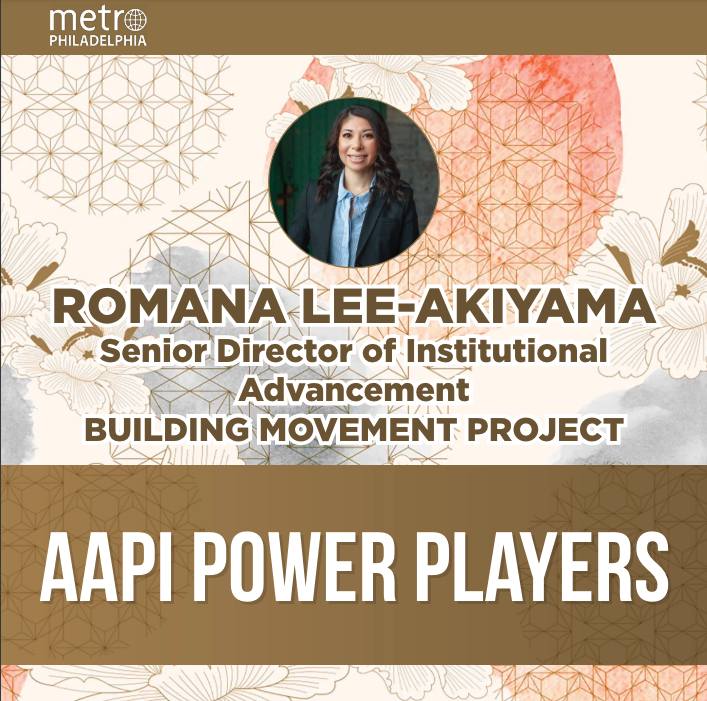Congrats to our Senior Director of Institutional Advancement, Romana Lee Akiyama, on making @metrophilly’s AAPI Power Players list! Thank you for your contributions to our communities. Read more: hubs.la/Q02xgGxL0