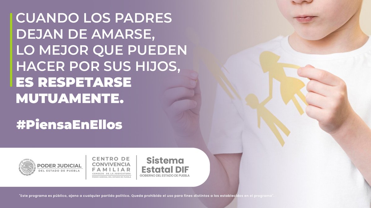 El divorcio no es el fin de una familia. 🧑‍⚖️📃 Cada decisión que se toma en la separación tiene un impacto en hijas e hijos. Recordemos que, su bienestar es fundamental; trabajen juntos por su felicidad, #PiensaEnEllos. 👨‍👩‍👧🫂