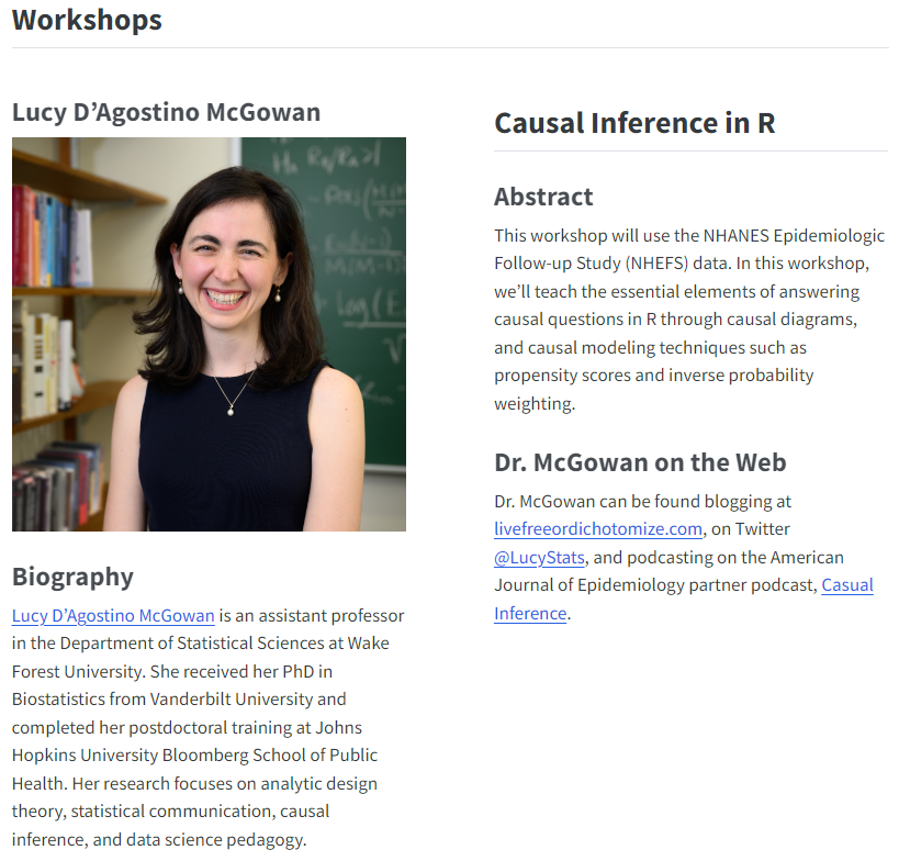 Registering for virtual R/Medicine 2024 gets you 9 workshops, 7 demos, & 32 talks. Workshops start June 10th with @lucystats on Causal Inference in R. Register at rconsortium.github.io/RMedicine_webs… We still have 60 scholarships to give away! #rstats awardees from China, Nigeria, Nepal, etc.