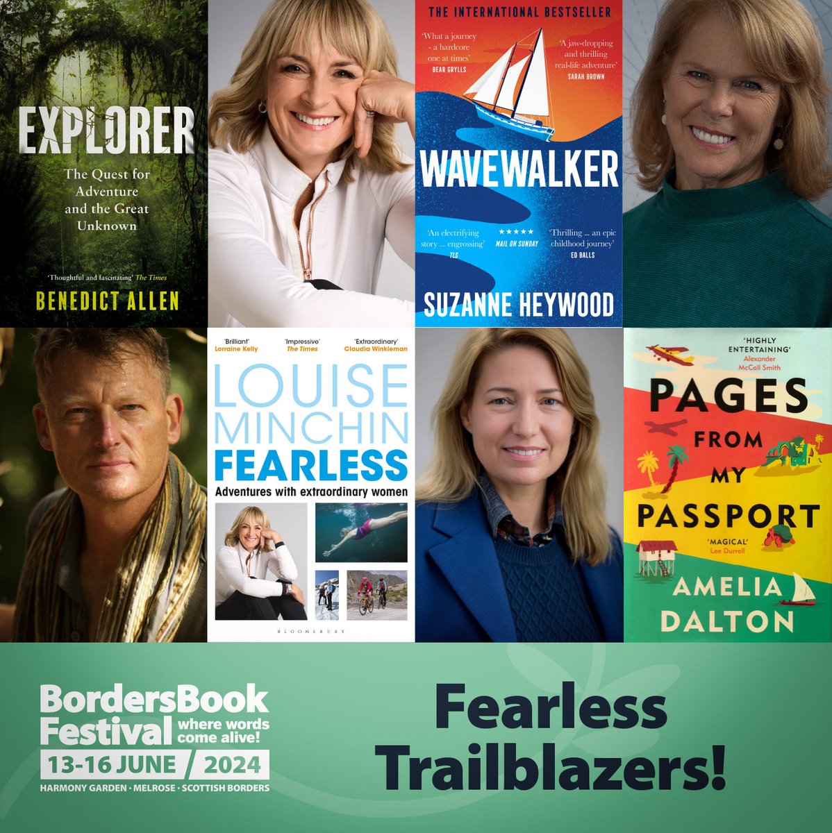 In Benedict Allen's global quest for discovery, he's been beaten up, robbed, shot at and left for dead. Don’t miss this, and many other extraordinary stories of survival from our trailblazing authors Louise Minchin, Suzanne Haywood and Amelia Dalton. bordersbookfestival.org