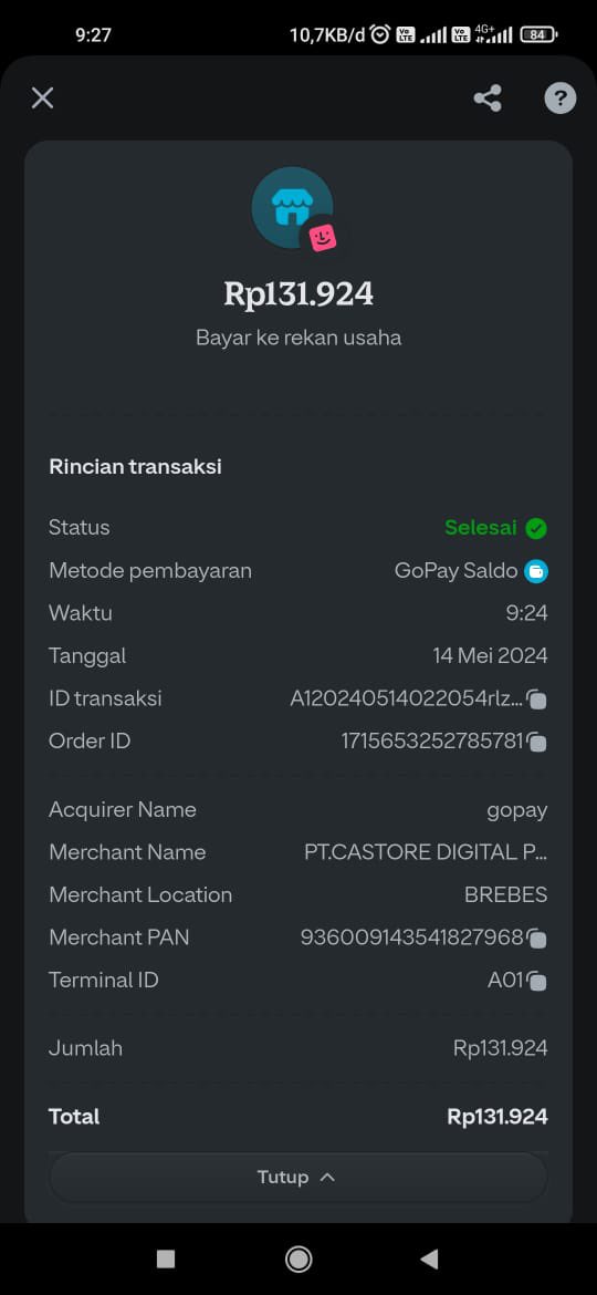 Hai @gopayindonesia ini kenapa yaa tiba2 dana saya di gopay ada yg pake sm org lain dan ke perusahaan yg sama? Apakah ini diretas? Mohon pencerahannya, kerugiannya sampe 800rb cc @gopayindonesia @ecommurz mohon bantuannya murzzz