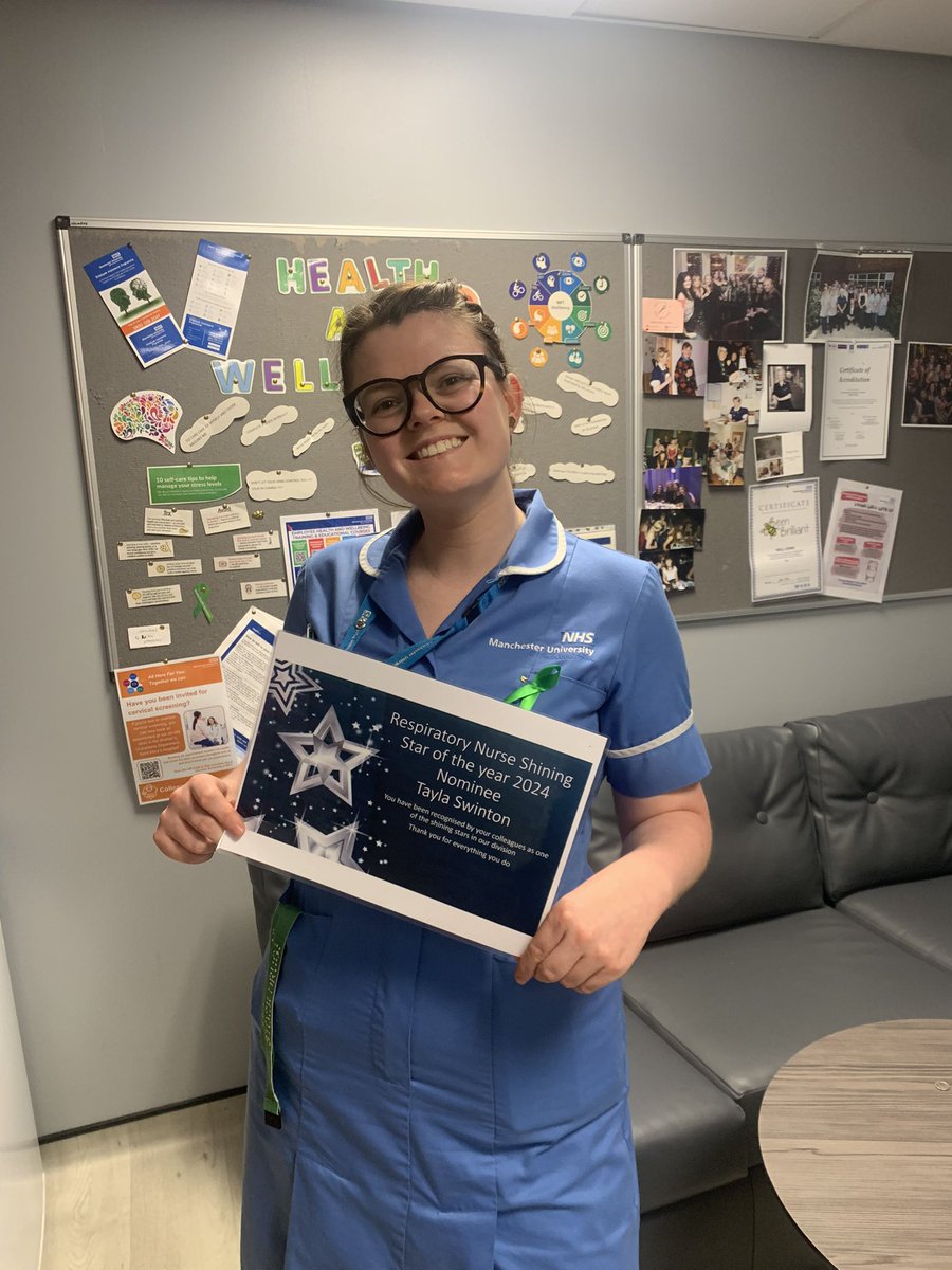 Congratulations to Tayla who was nominated by colleagues for a shining star award for providing outstanding care! Well done Tayla ⭐️💫 @rachrobertson01 @MrsArdron