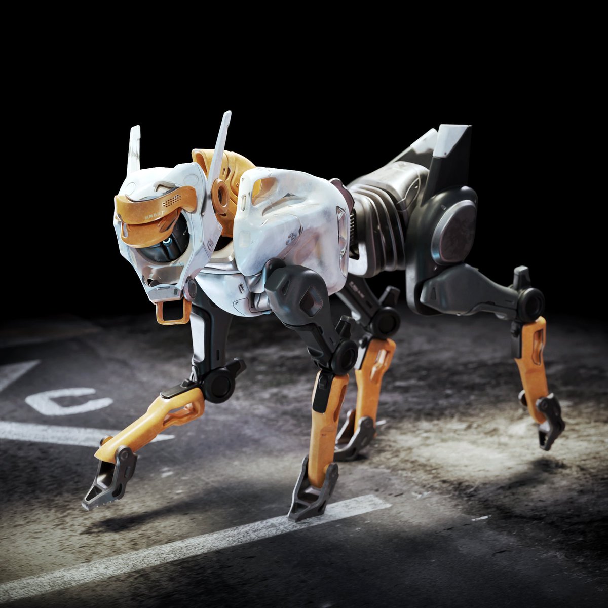 Robot dog 🤖️🐶hard surface modeling exercise
