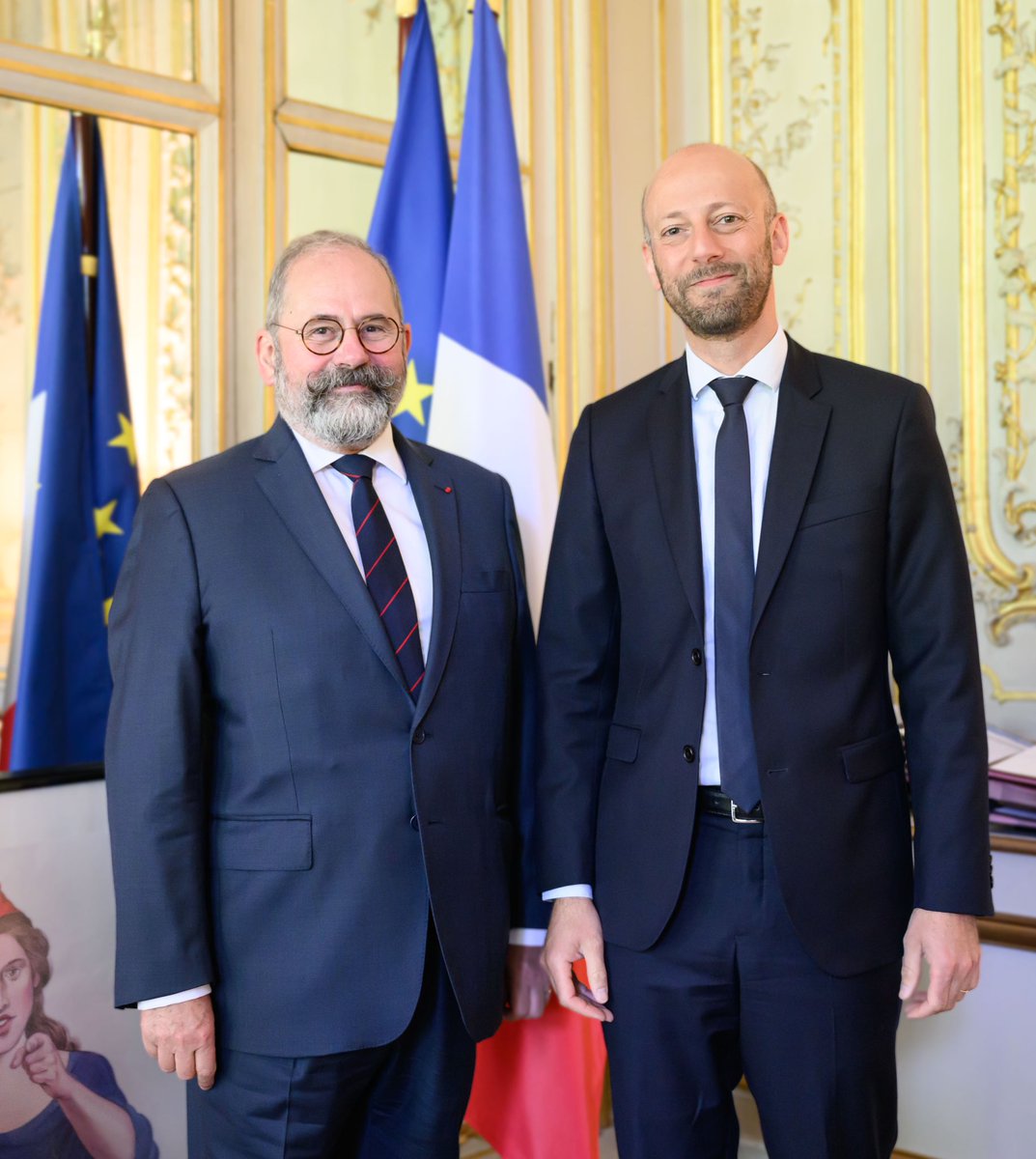 Avec Philippe Laurent, Président du Conseil supérieur de la fonction publique territoriale, pour échanger sur les orientations de la réforme de la fonction publique et les attentes des élus locaux.