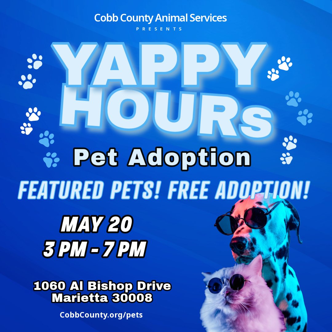 You're invited to Yappy Hours where featured pets in our adoption trailer are #FREE to adopt! Now is the time to get your #foreverfriend #shelterpets #animallover #dog #cat #adoptdontshop