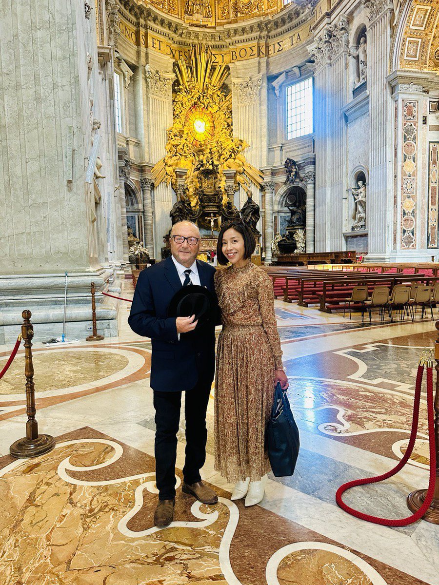 Me and @GayatriGalloway in the Vatican today. The Apostle Peter was martyred here in the first century- crucified by the powerful. Today he is sanctified forever on the greatest basilica on earth in the square which bears his name. His killers are long ago forgotten