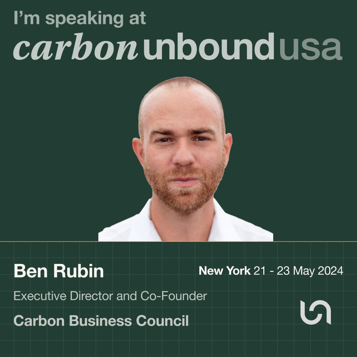 🏙 Looking forward to Carbon Unbound next week with <a href="/UnboundSummits/">Unbound Summits</a>. Honored to be speaking at the summit and delighted that the <a href="/CO2Council/">Carbon Business Council</a> is a partner for the event. 

More than 400 experts will be gathering for a deep dive into #CarbonRemoval. Hope to see you in NYC!