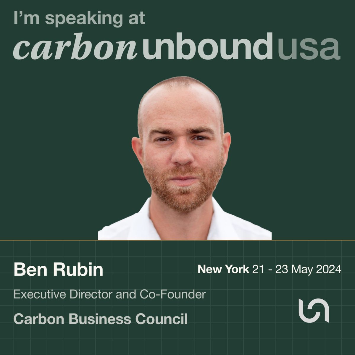 🏙 Looking forward to Carbon Unbound next week with @UnboundSummits. Honored to be speaking at the summit and delighted that the @CO2Council is a partner for the event. 

More than 400 experts will be gathering for a deep dive into #CarbonRemoval. Hope to see you in NYC!
