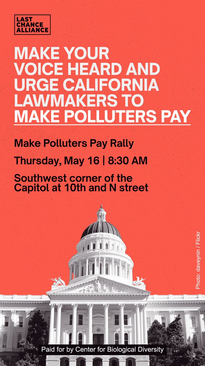 TOMORROW - Lawmakers @CarolineMenjiv3 @asmdawnaddis @ib2_real @AsmGreggHart & @laurafriedmanca are joining w/CA climate groups outside the Capitol to call on #CALeg to support a package of bills to #MakePollutersPay. Join us! 👉 actionnetwork.org/events/rsvp-to…