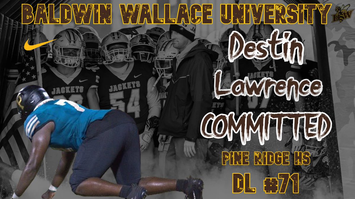 DestinLawrence (@destinlawrence7) on Twitter photo Happy to announce my commitment to Baldwin Wallace University‼️‼️<a href="/coachmill57/">Coach Greg Miller</a> <a href="/PineRidgeFB/">2024-'25 Pine Ridge High Football</a> <a href="/coachwesbrough8/">Wes brough</a> <a href="/CartierJ26/">Coach LJ</a> <a href="/sean_eckDLC/">Sean Eck</a> <a href="/bwathletics/">Baldwin Wallace Athletics</a> <a href="/PineRidgeHS/">Pine Ridge HS</a> Happy to announce my commitment to Baldwin Wallace University‼️‼️<a href="/coachmill57/">Coach Greg Miller</a> <a href="/PineRidgeFB/">2024-'25 Pine Ridge High Football</a> <a href="/coachwesbrough8/">Wes brough</a> <a href="/CartierJ26/">Coach LJ</a> <a href="/sean_eckDLC/">Sean Eck</a> <a href="/bwathletics/">Baldwin Wallace Athletics</a> <a href="/PineRidgeHS/">Pine Ridge HS</a>