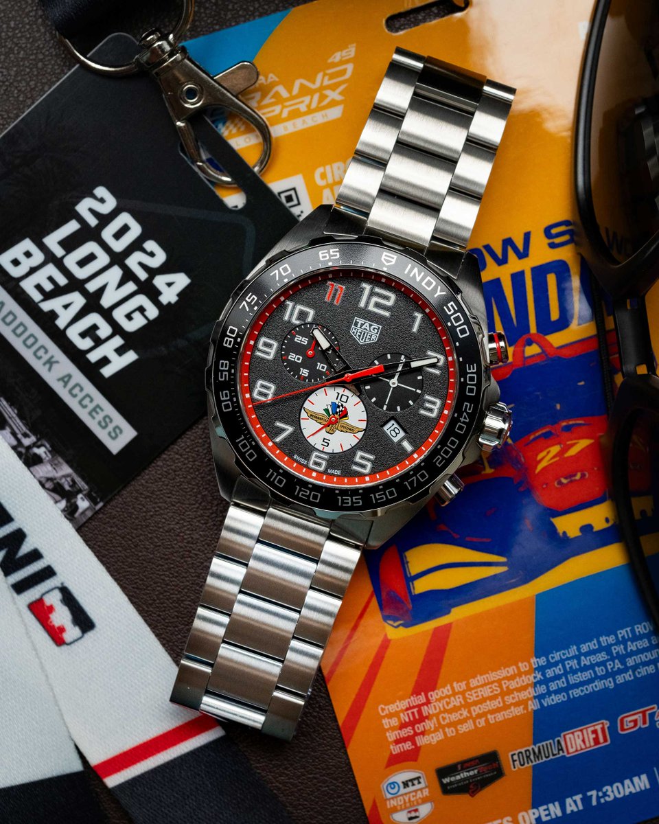 When it comes to high-intensity open-wheel racing on US city streets, it’s hard to beat the Acura Grand Prix of Long Beach. Especially when it’s right in our backyard and @tagheuer has a new Formula 1 Chronograph x Indy 500 watch on the wrist of California native and world-class