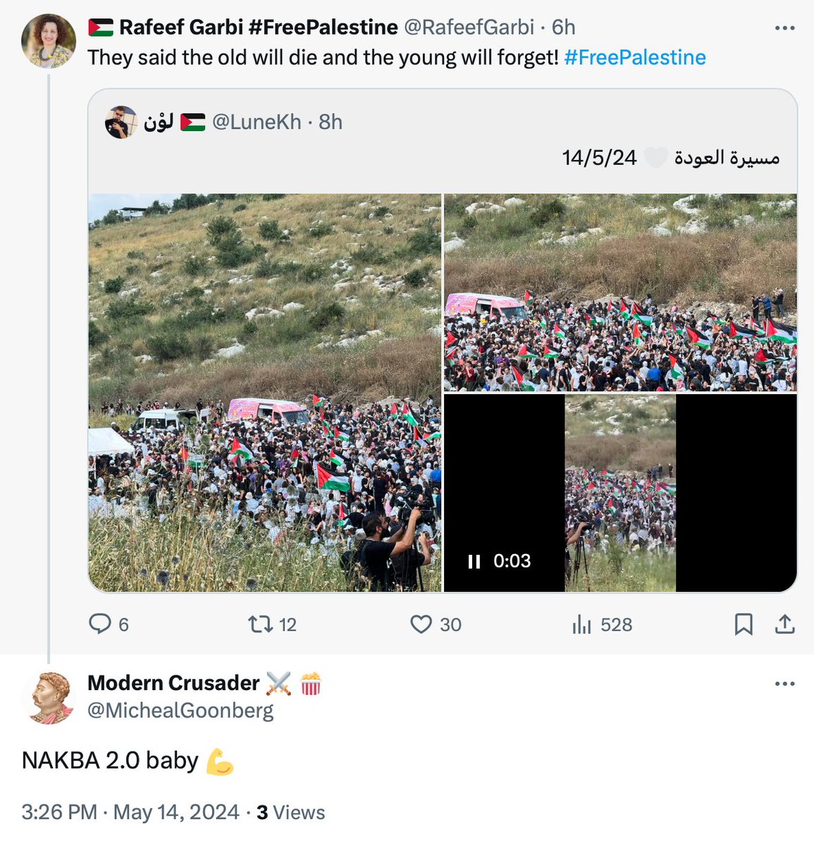 Twitter's oppression of Palestinian voices is another level. A response to my tweet called for #Nakba 2.0 & when I posted a picture of that genocidal call, Twitter accused ME of posting hateful content. What a disgrace of a platform. Humanity deserves better than this degeneracy.