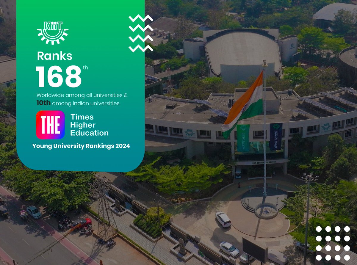 Proud to announce that #KIIT shines in the Times Higher Education Young University Rankings, securing 168th globally and 10th in India.
