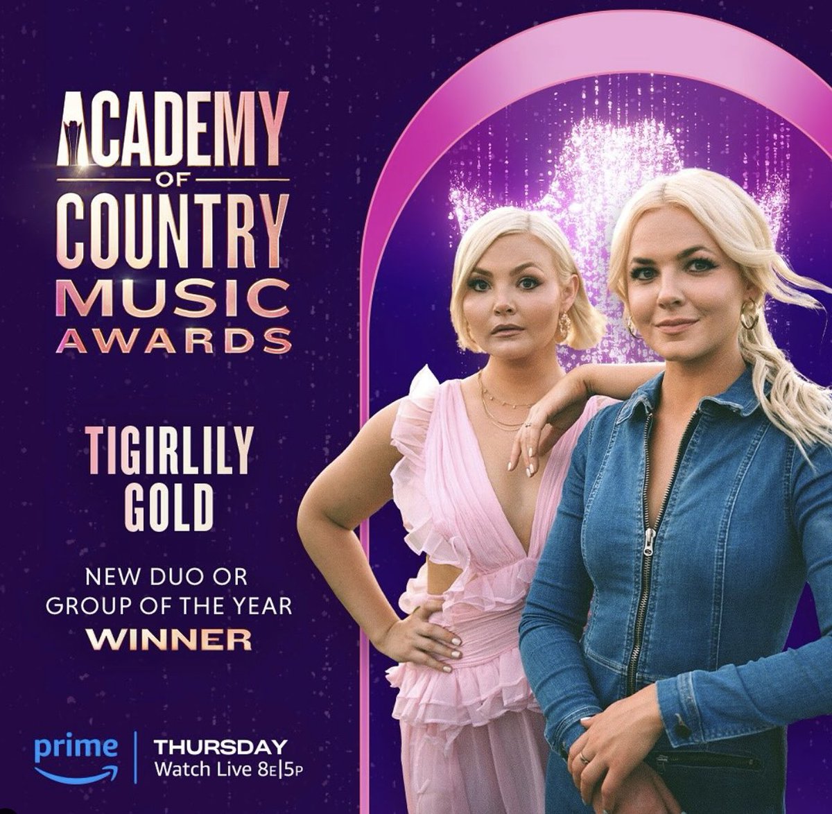 Congratulations are in order for these Hazen, ND natives! 🎉 Country music duo Tigirlily Gold has won the Academy of Country Music New Duo or Group of the Year award, announced yesterday at a kickoff festival ahead of tomorrow's 59th @ACMawards. 🏆 📸 @tigirlily
