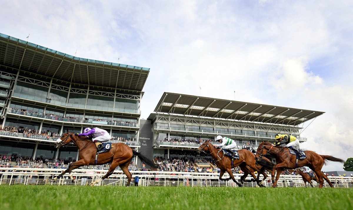 Secret Satire causes a shock for owner Guy Brook in the Musidora at York today. The daughter of Advertise kept on well in the final furlong to earn quotes as low as 8-1 for the Oaks later this month. 📸 Bill Selwyn