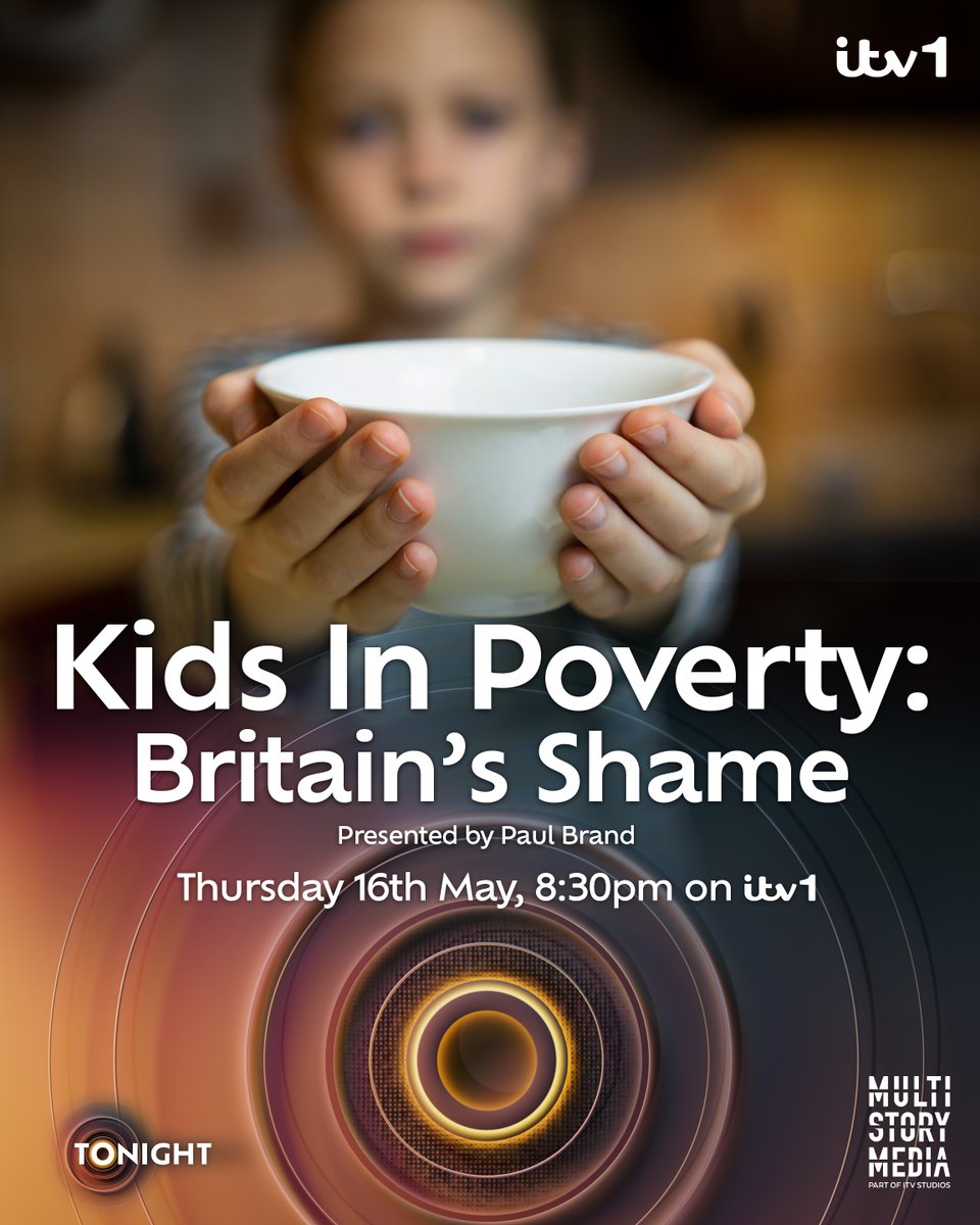 Thursday Evening on #ITVTonight... With more than four million children now living in poverty in Britain, we speak to struggling families and the schools that are stepping in to support them. Kids In Poverty: Britain's Shame | Reported by @PaulBrandITV | ITV1 | 8:30pm
