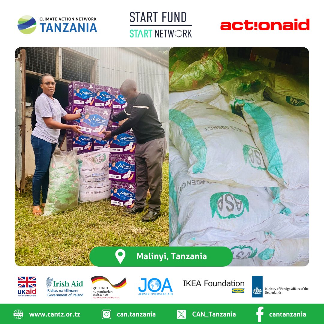 Last week @CAN_Tanzania trained Ifakara town council on disaster preparedness & provided flood relief supplies to Malinyi district with support from @startnetwork. Let's work together to prepare for climate disasters! #CANTanzania #disasterpreparedness #StartFund