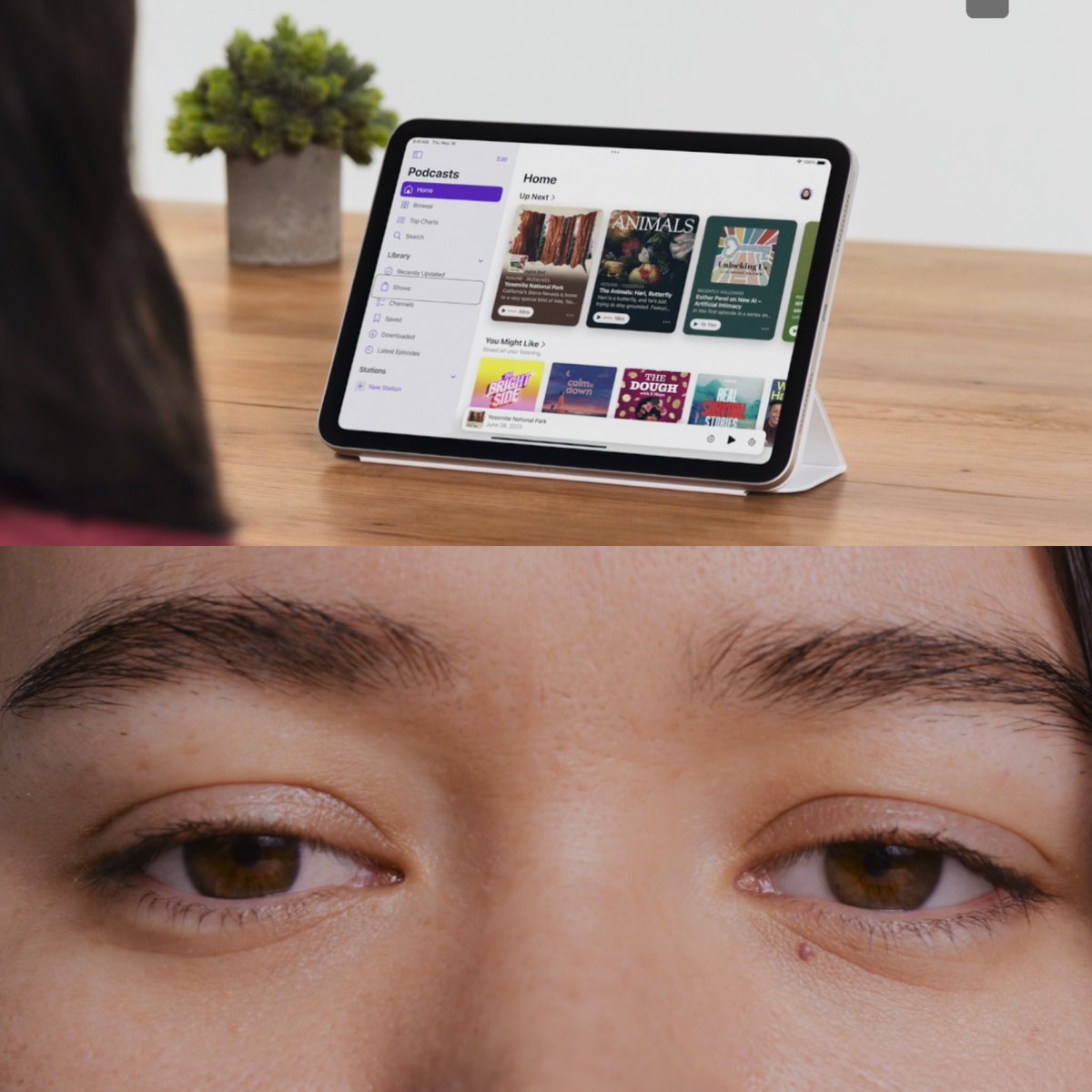 Esto es una tremenda locura, Apple ha anunciado hoy nuevas funciones de accesibilidad que llegarán a finales de este año, incluido el seguimiento ocular, una forma para que los usuarios con discapacidades físicas controlen el iPad o el iPhone con sus ojos.