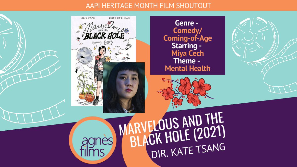 agnès films (@agnesfilms) on Twitter photo Happy #AAPIHeritageMonth from agnès films! In celebration, we're shouting out <a href="/MBHmovie/">Marvelous and The Black Hole</a> (2021), a whimsical coming-of-age comedy about a 13-year-old girl who is grieving the loss of her mother dir. <a href="/katetsang/">Kate Tsang</a> and starring <a href="/miyacech/">Miya Cech 🍉</a>! Have you seen this film? Comment below! ❤️ Happy #AAPIHeritageMonth from agnès films! In celebration, we're shouting out <a href="/MBHmovie/">Marvelous and The Black Hole</a> (2021), a whimsical coming-of-age comedy about a 13-year-old girl who is grieving the loss of her mother dir. <a href="/katetsang/">Kate Tsang</a> and starring <a href="/miyacech/">Miya Cech 🍉</a>! Have you seen this film? Comment below! ❤️