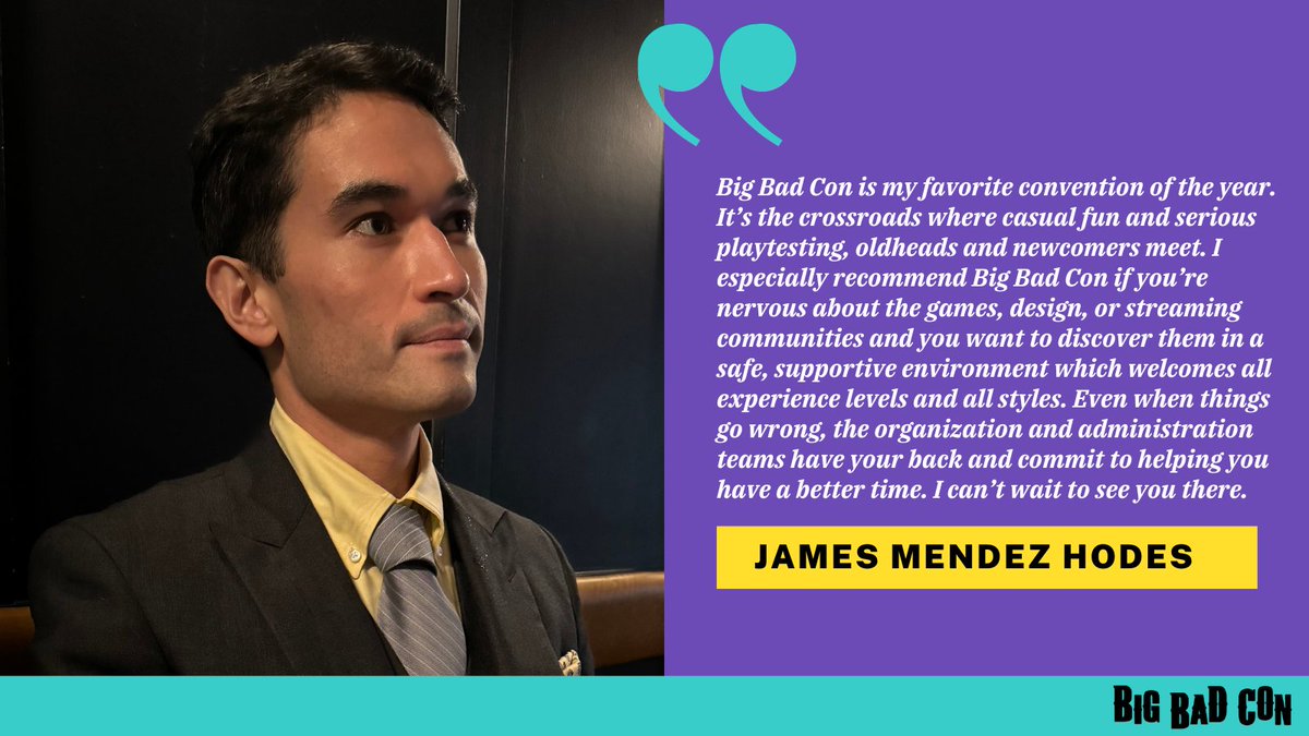Big Bad Con (@bigbadcon) on Twitter photo Curious what <a href="/LulaVampiro/">James Mendez Hodes</a> has to say about past experiences at our convention? Then read on! #BBC24 Curious what <a href="/LulaVampiro/">James Mendez Hodes</a> has to say about past experiences at our convention? Then read on! #BBC24