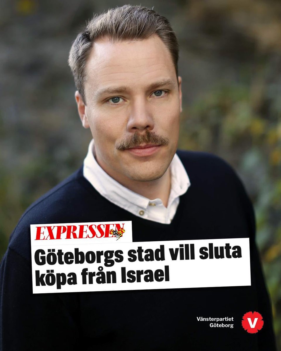 Nu bojkottar vi på Israel. Som första kommun i Sverige kommer Göteborg att sluta handla israeliska varor. Det är upp till omvärlden att sätta press på Israel, därför är det viktigt att bojkotta israeliska varor. Bojkotta Israel, leve Palestina! #Israel #palestina @VGoteborg