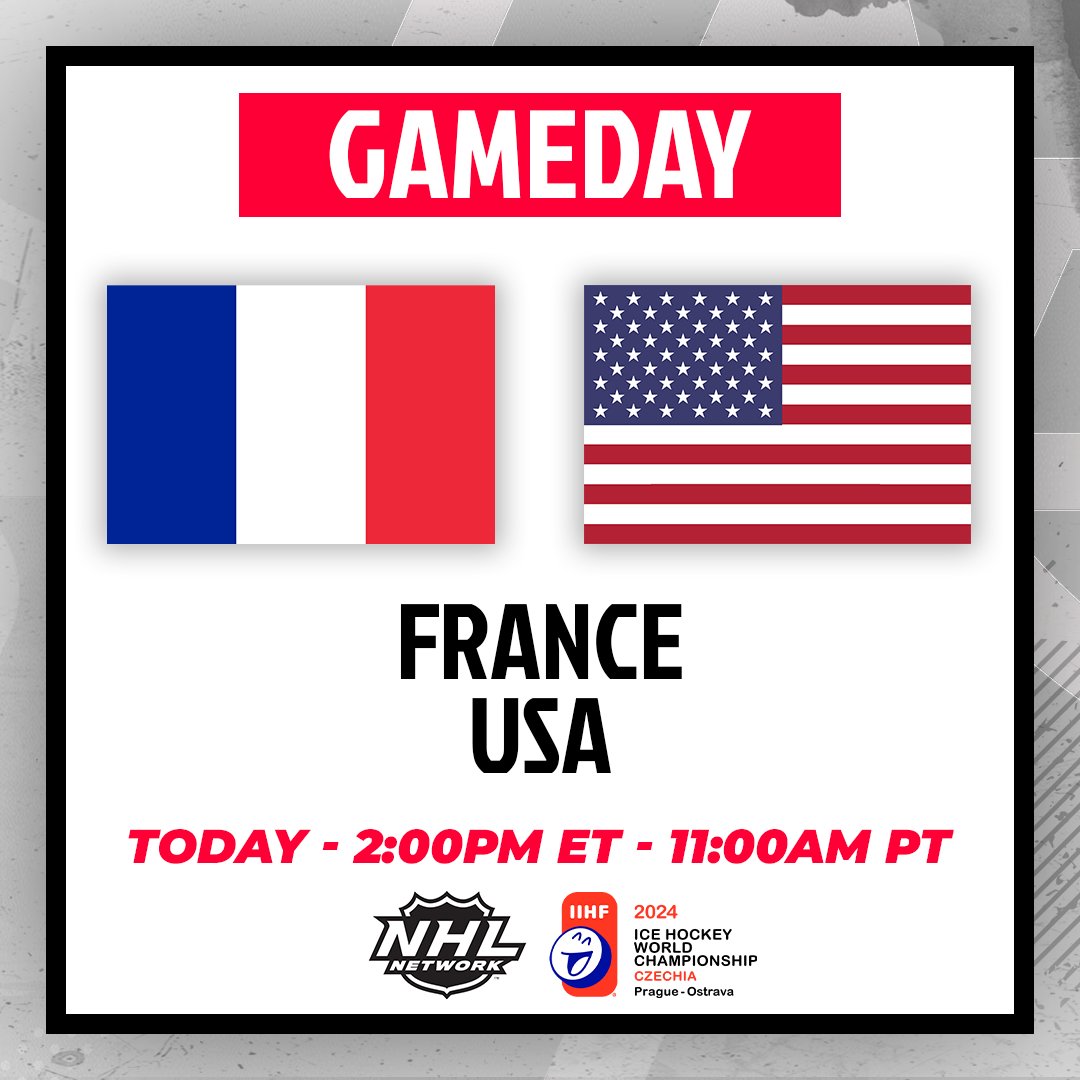 .@usahockey is back in action at #MensWorlds today, taking on France at 2pm ET/11am PT!