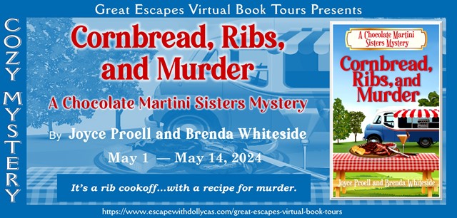 It’s a rib cookoff…with a recipe for murder. Meet Nic Earp from Joyce Procell and Brenda Whiteside's Chocolate Martini Sisters series. readyourwrites.blogspot.com/2024/05/meet-n…