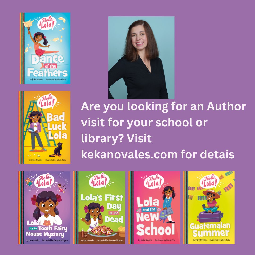 Looking for an author to visit your school or library? Visit my website for details #author #authorvisit #holalola #school #library