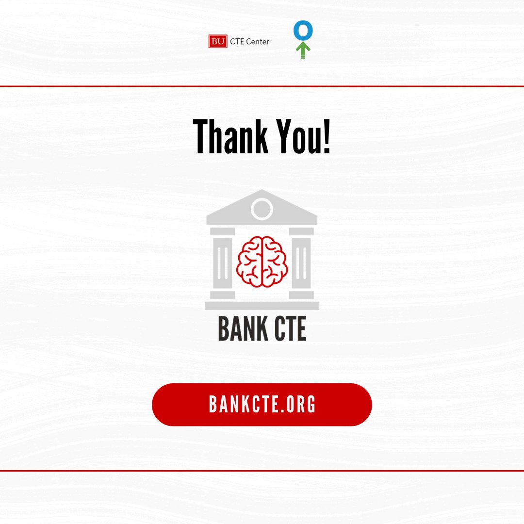 Thank you to everyone who joined us yesterday afternoon to learn more about the new BANK CTE study! We are excited to begin this new research that will help get us closer to diagnosing CTE during life. You can visit BANKCTE.org to learn more and check if you’re