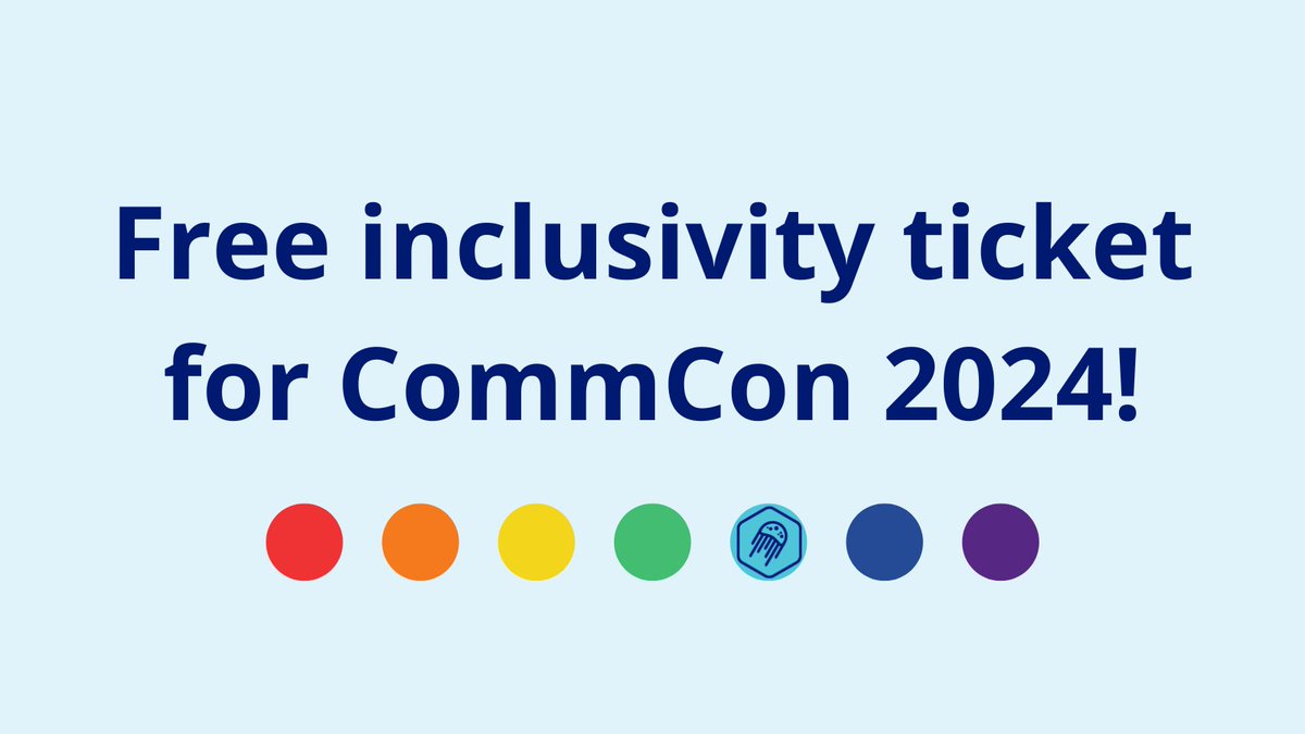 As proud sponsors of @commconuk , we have a surprise for our followers – an inclusivity ticket to give away! 🌈 The ticket was created for under-represented groups including POC, LGBTQIA+, women and people with disabilities. If you'd like to claim it, let us know! 🩵