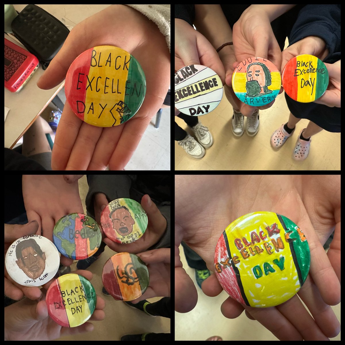 Buttons to acknowledge Black Excellence Day by 5 MacDonald