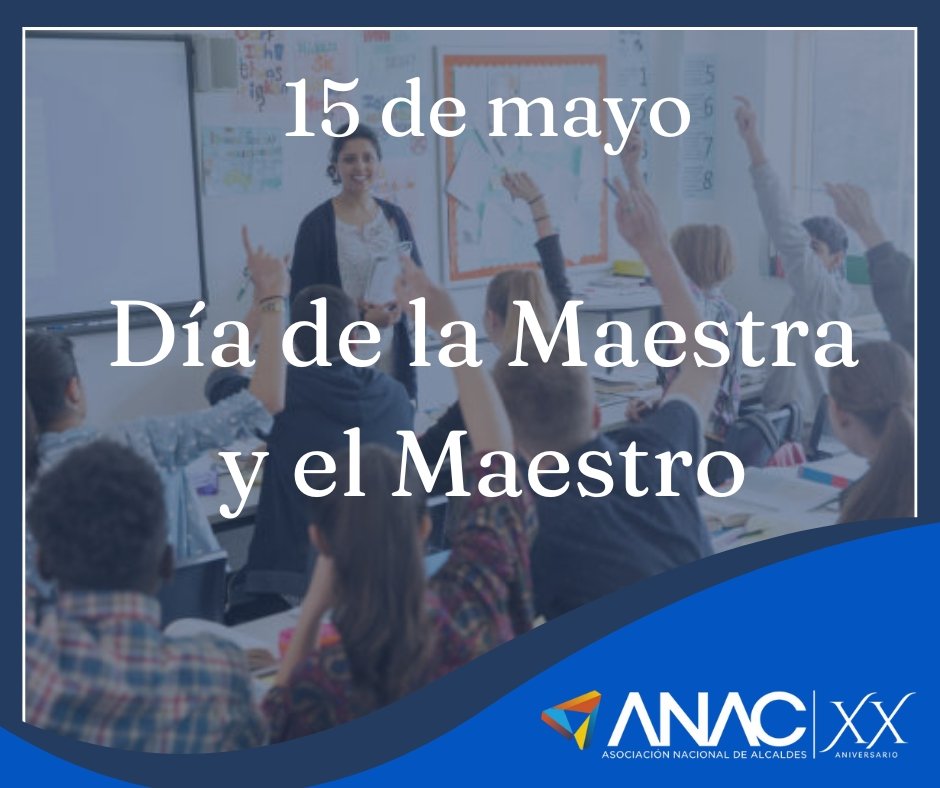 Enviamos desde la ANAC una amplia felicitación a todas las personas dedicadas a impartir la educación y el conocimiento dentro y fuera de las aulas, por su dedicación y empeño ¡Muchas gracias! #XXAñosANAC