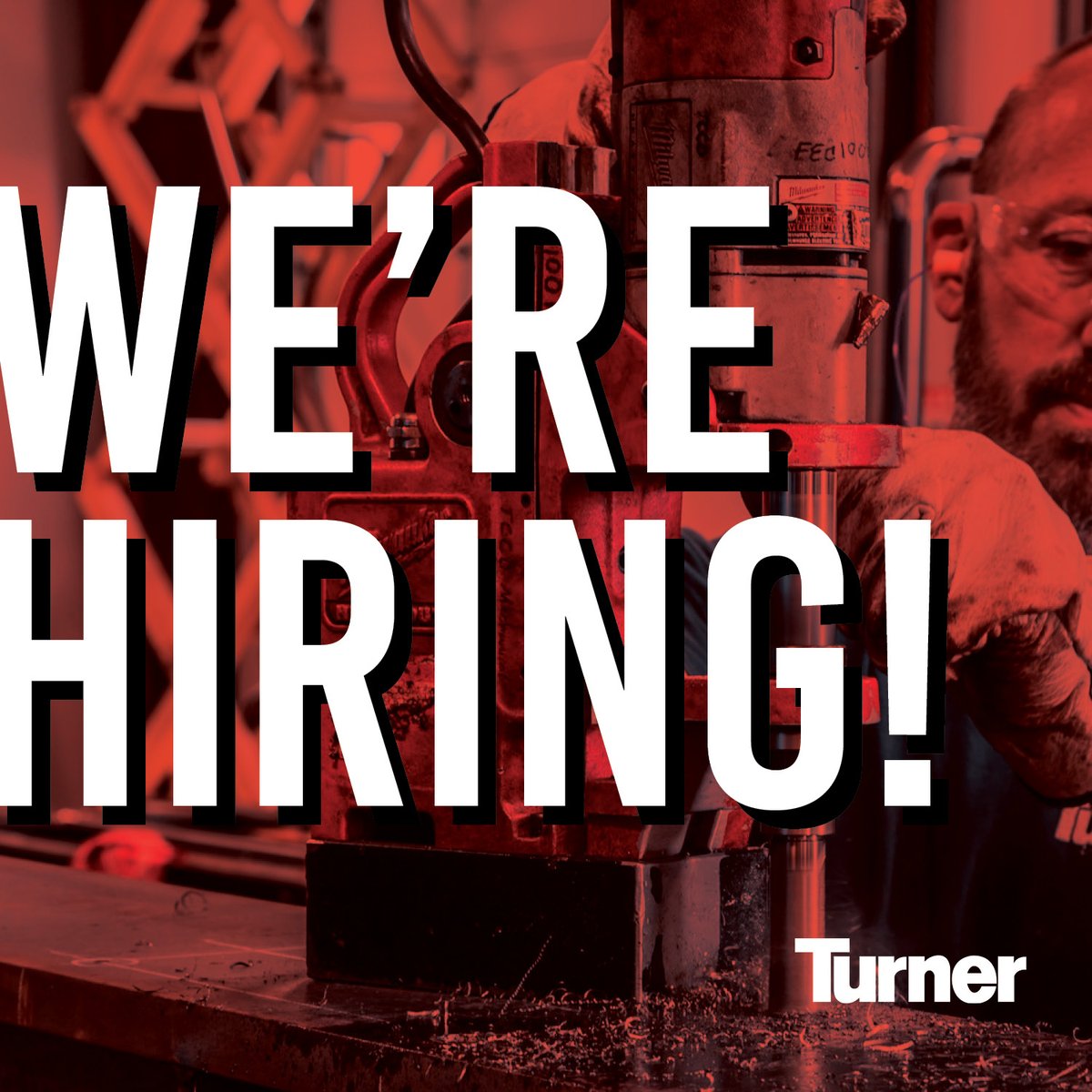 We are #hiring experienced metal fabricators to start immediately in our #Huntsville Fabrication Shop. Join us today to help build Turner projects throughout the region. We offer competitive pay and benefits, PTO, healthcare and 401K. Click here to apply: tinyurl.com/ypum6bzc