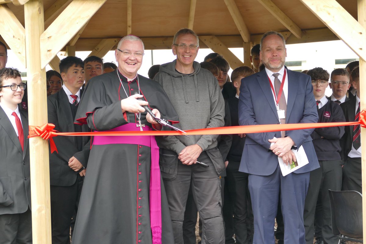 Fabulous occasion today getting our Memorial Garden opened and blessed by Archbishop Mark O’Toole. @CatholicCardiff