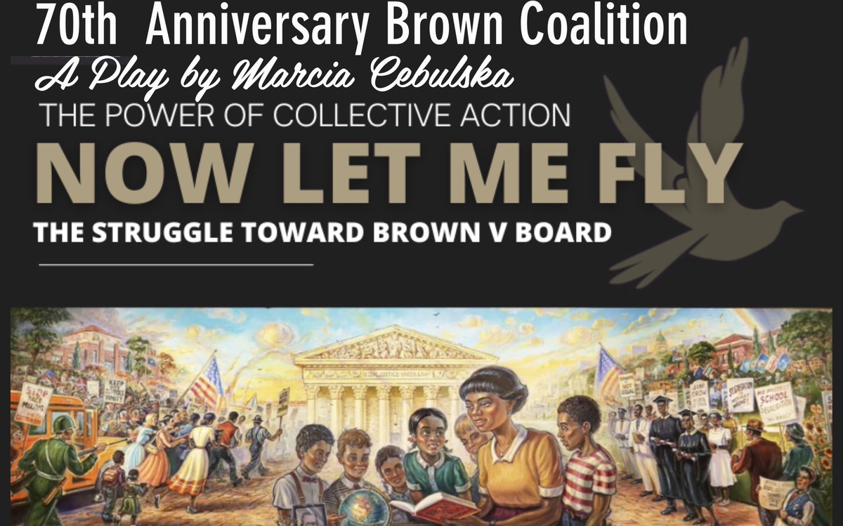 [BROWN v BOARD 70th ANNIVERSARY] is to be celebrated on May 17, 2024.  As part of the celebration, Washburn University and partners like #KTWU will be presenting a play called, "Now Let Me Fly."  Take a look and register to attend here: 70thanniversarybrowncoalition.org/event-list