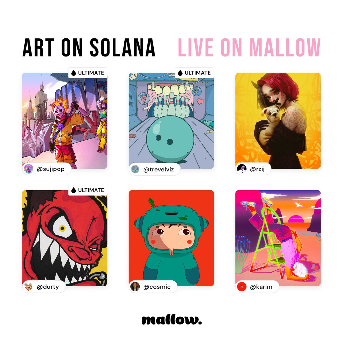 Incredibly hard to pick today, there's so many great artists on mallow. Check out the home page and see for yourself! Look at these for example 🔥 ft. @suji_pop @TrevElViz @Rzijj @ifeelsodurty @AleciaTV1 @Namaku_Karim