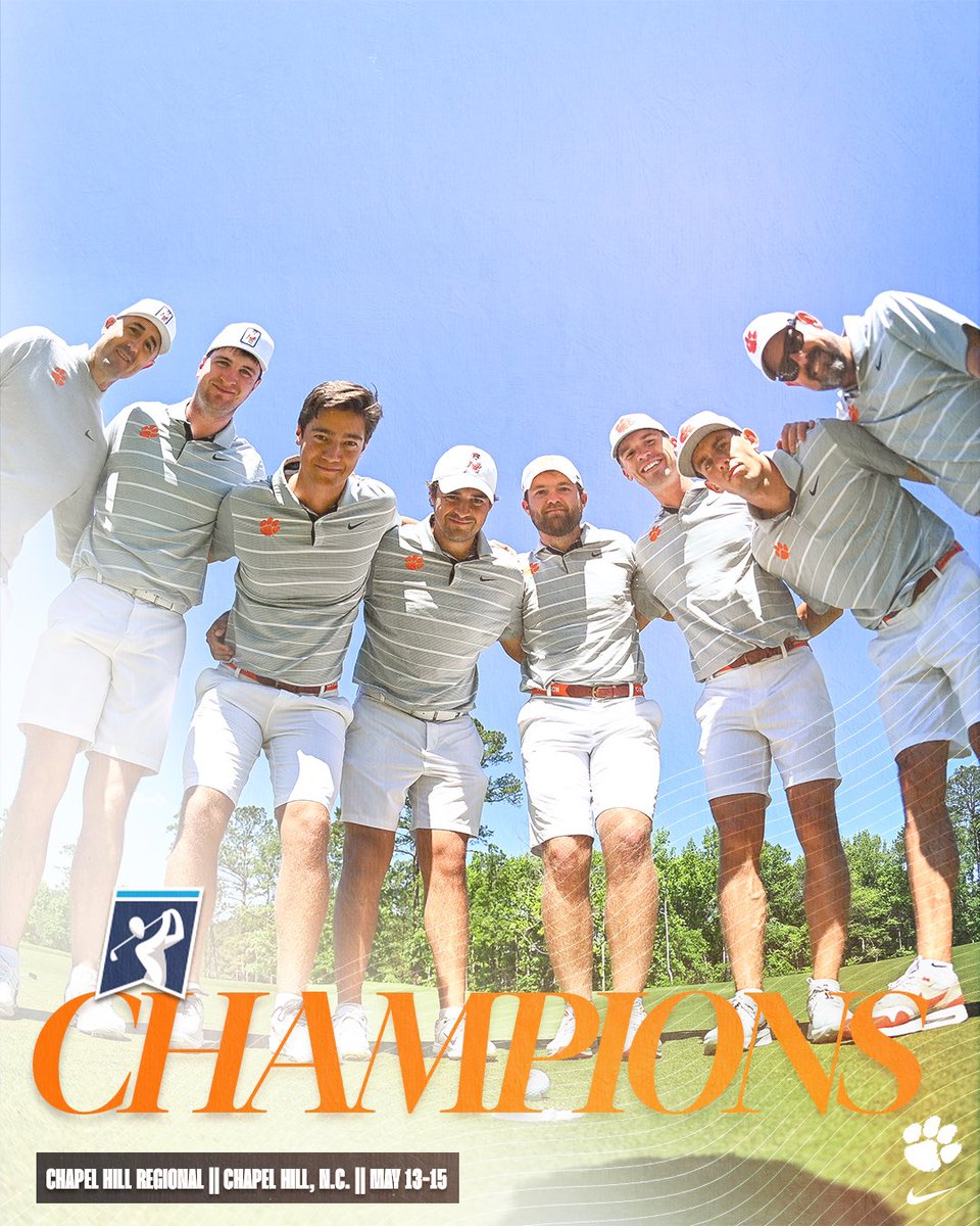 HOW ABOUT THOSE TIGERS!? Clemson shoots 25-under-par and wins the 2024 Chapel Hill Regional by one shot over ETSU and five shots over North Carolina!