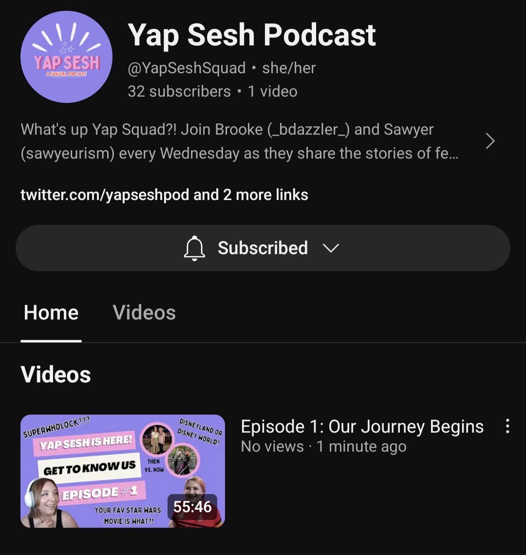 Today's the day!!! The sun is shining, the tank is clean...YAP SESH EPISODE 1 is now streaming on YouTube!!!! 💜🩷❤️🤍