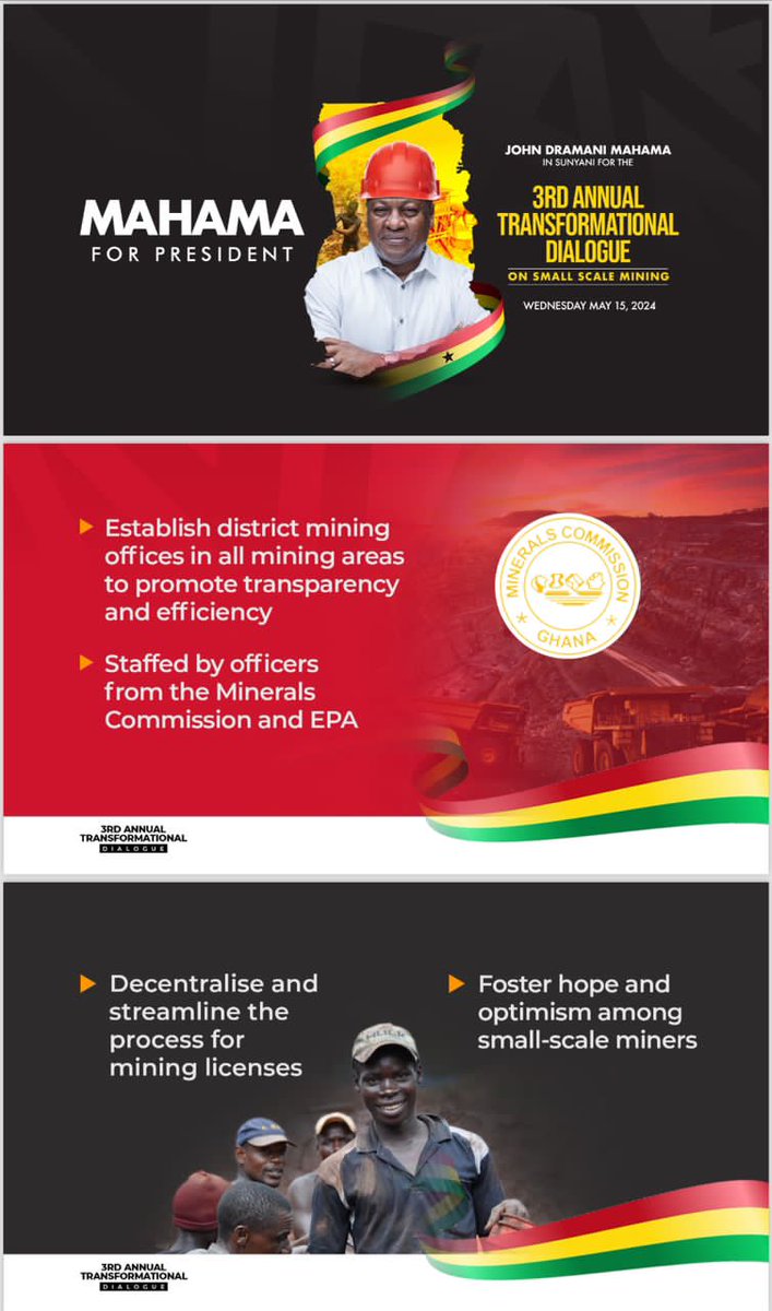 In order to sustainably promote ethical or responsible mining while making sure that the welfare of our local communities is prioritized, @JDMahama has reaffirmed his commitment to decentralizing the operations of the Minerals Commission. #ChangeIsComing #TheGhanaWeWant