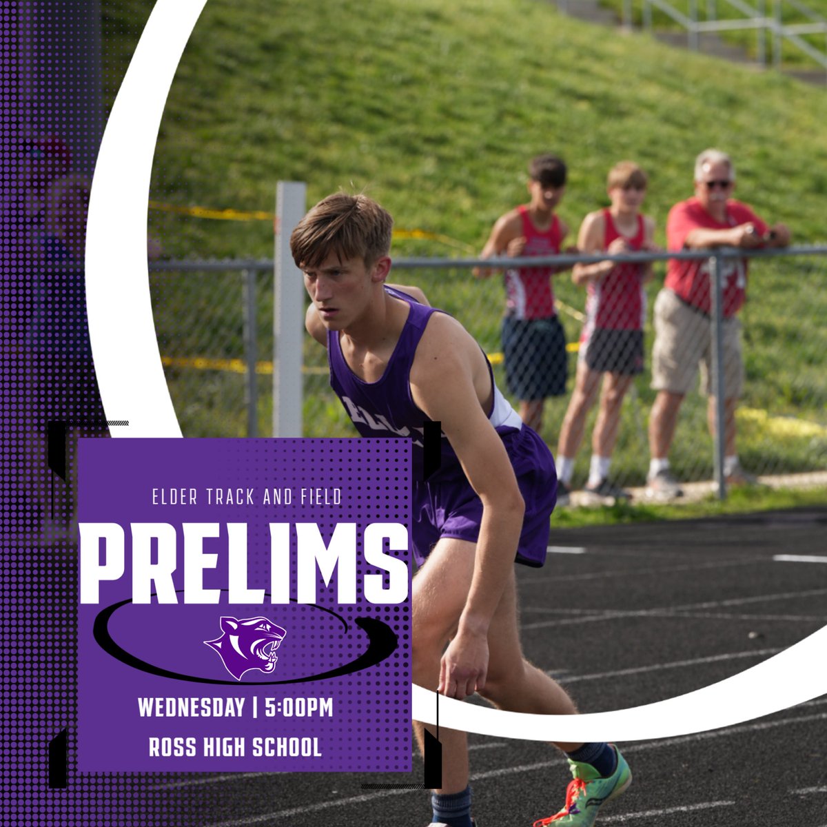 It’s MEET DAY!

The varsity squad will compete in the District Prelims tonight!

Field Events (discus, long jump, pole vault) - 4:00pm

Running Events - 6:00pm

📋 Results - timingspot.com

#GoPanthers #ElderTrackAndField