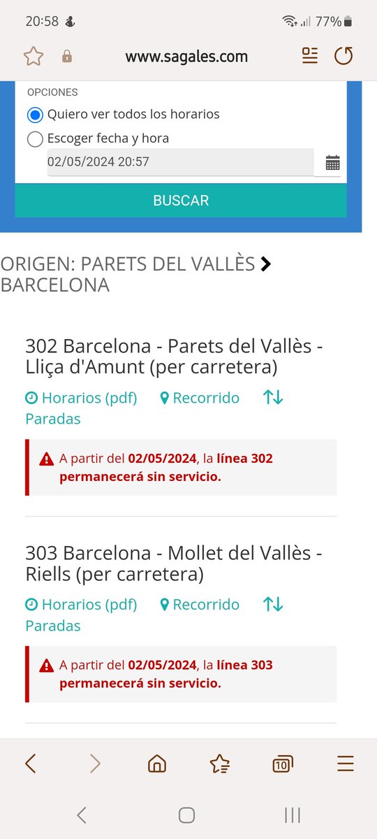 😢 40 minutos esperando el e7 de <a href="/sagalesbus/">Sagalés</a>. 
🤬 Eliminan 2 líneas y la única que queda  no cumple los horarios y los autobuses con exceso de pasajeros.
🤪 Y la R3 de <a href="/rodalies/">Rodalies Catalunya</a> sin servicio por robo de cobre
👏 Eso es fomentar el transporte público .<a href="/sagalesbus/">Sagalés</a> .<a href="/rodalies/">Rodalies Catalunya</a>